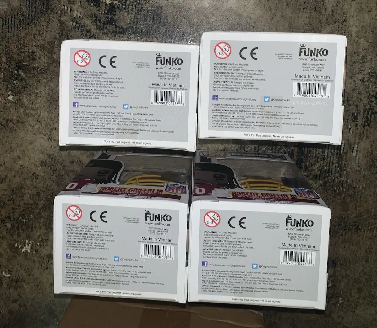 Funko Pop! Robert Griffin III #8 Redskins Vaulted/Rare NFL Commanders Case of 4