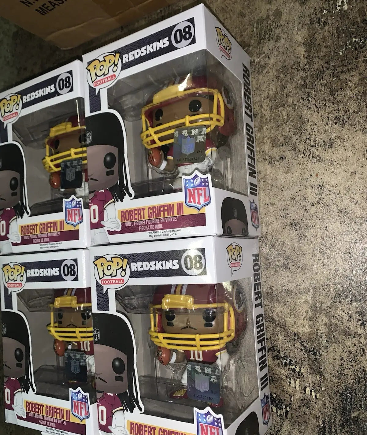 Funko Pop! Robert Griffin III #8 Redskins Vaulted/Rare NFL Commanders Case of 4