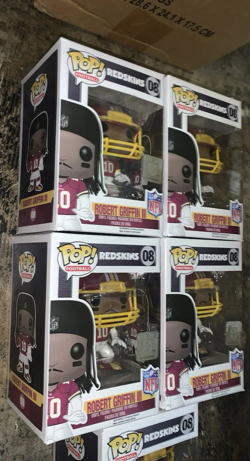 Funko Pop! Robert Griffin III #8 Redskins Vaulted/Rare NFL Commanders Case of 4