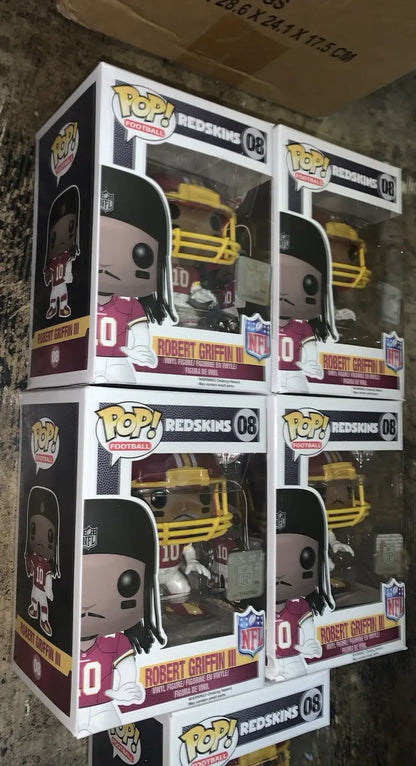 Funko Pop! Robert Griffin III #8 Redskins Vaulted/Rare NFL Commanders Case of 4