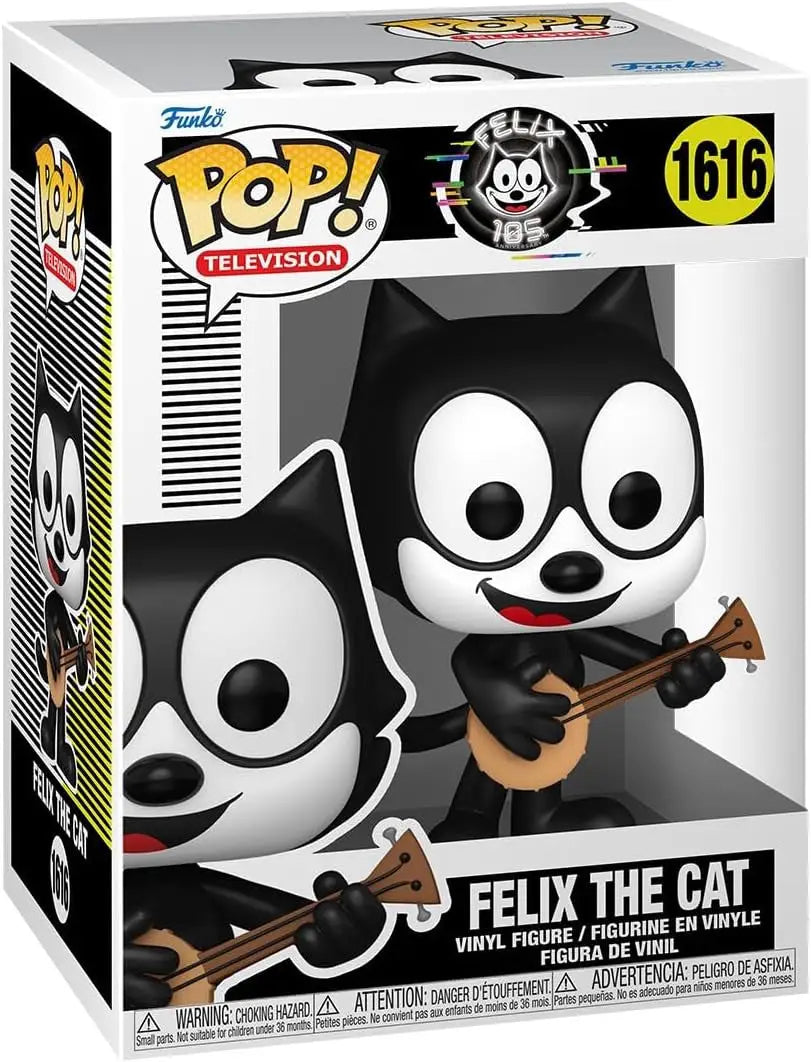 Funko Pop figure of Felix the Cat with guitar from Felix 105 Anniversary collection