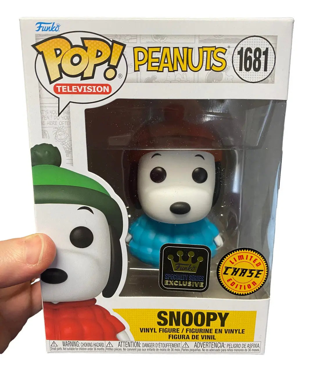 Funko POP! TV Peanuts Snoopy Specialty Series Exclusive #1681 CHASE DAMAGED - Funko Pop