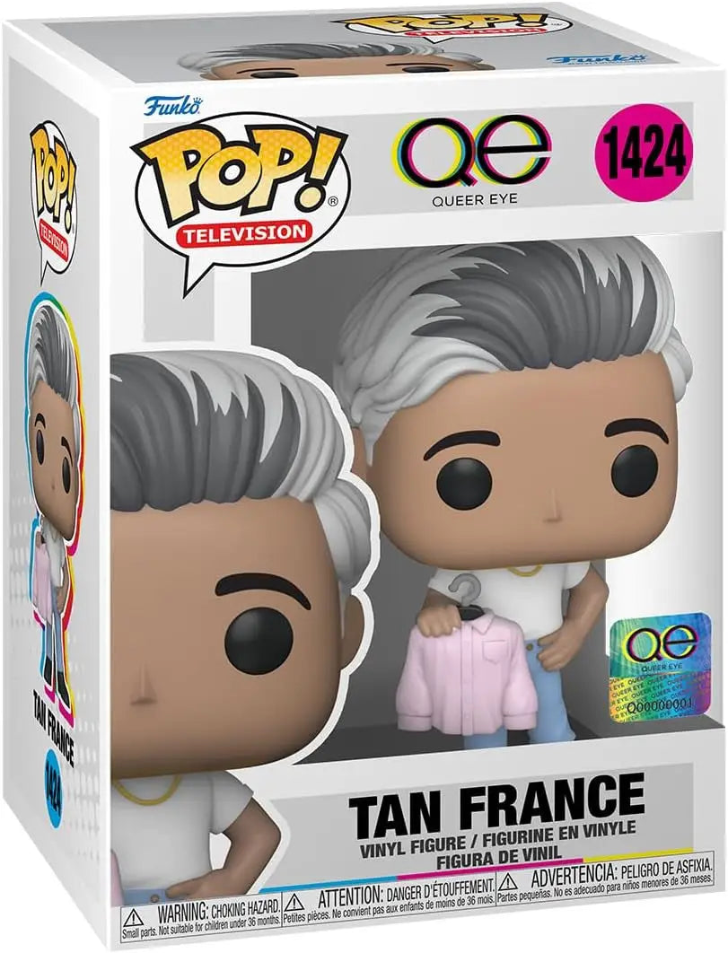 Funko Pop Tan France figurine from Queer Eye, perfect for collectors of trading cards