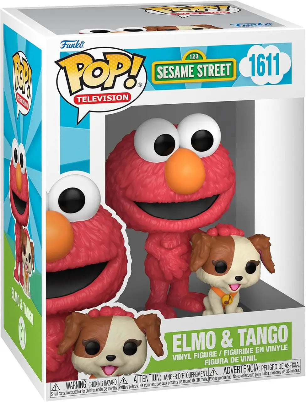Funko Pop Elmo and Tango figure from Sesame Street, perfect for collectors of trading cards