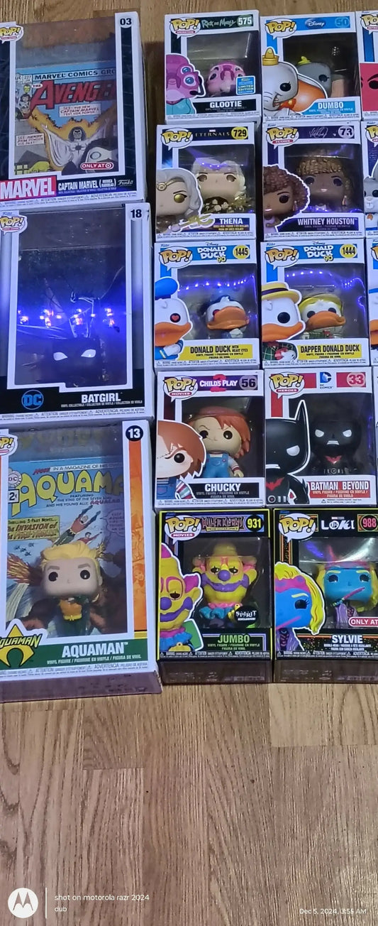 Colorful Funko Pops collection showcasing popular characters and collectibles