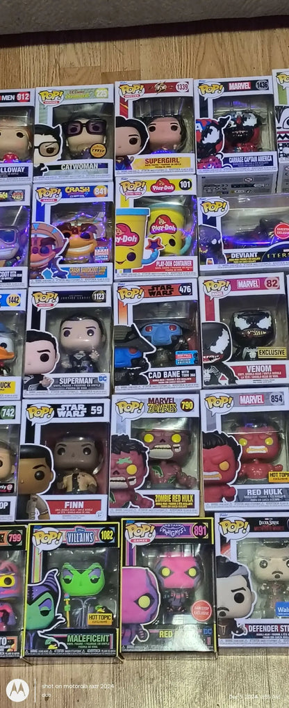 Colorful Funko Pops figures in boxes, perfect for collectors of trading cards and baseball cards