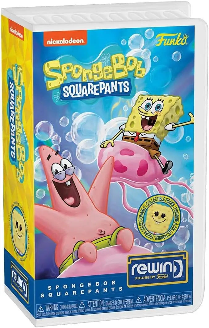 Funko Pop Rewind SpongeBob SquarePants collectible with SpongeBob riding Patrick Star