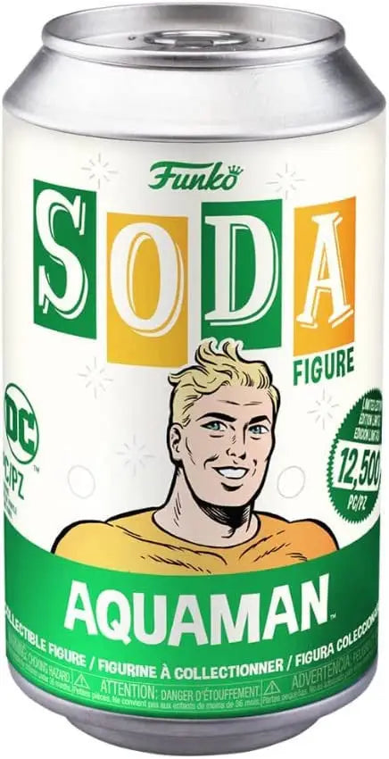 Funko Soda can featuring Aquaman character artwork from limited edition collection