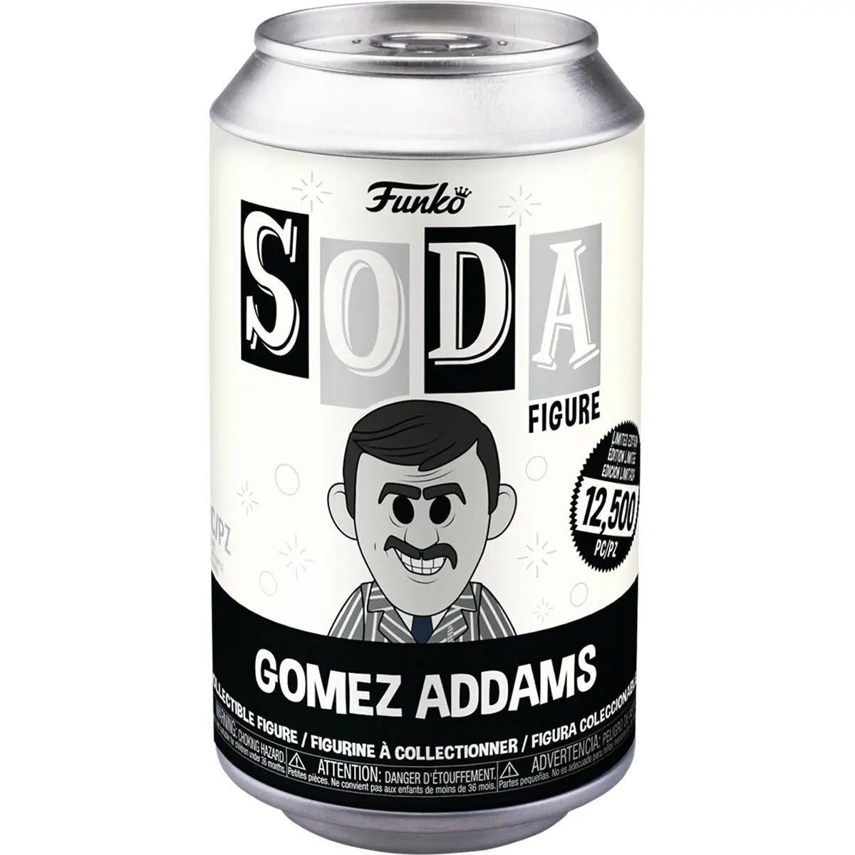 Funko Soda can featuring Gomez Addams from The Addams Family collectible figure