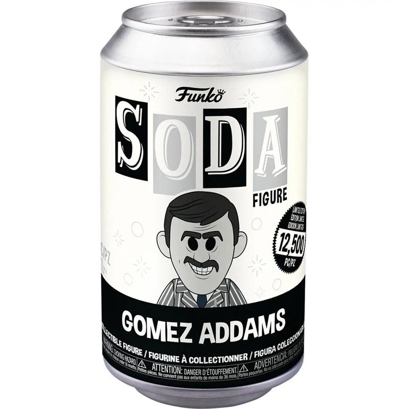 Funko Soda can featuring Gomez Addams from The Addams Family collectible figure