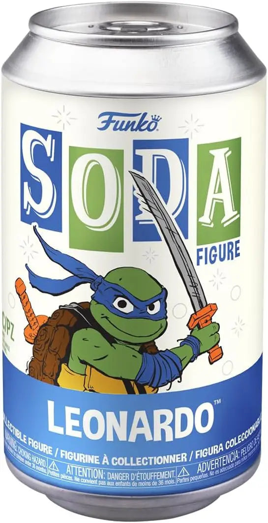 Funko Soda can featuring Leonardo from Teenage Mutant Ninja Turtles collectible figure