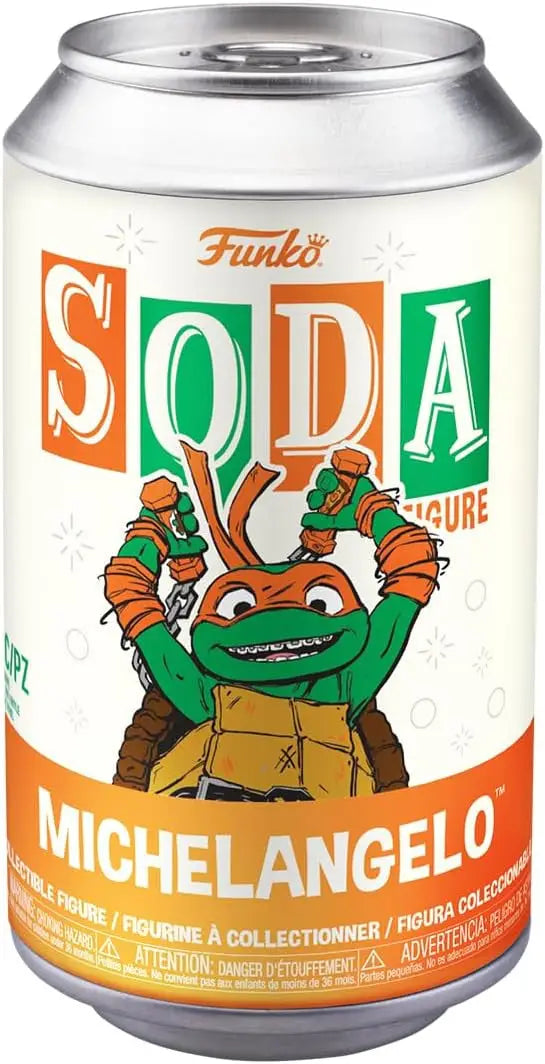 Funko Soda can featuring Michelangelo from Teenage Mutant Ninja Turtles cartoon character
