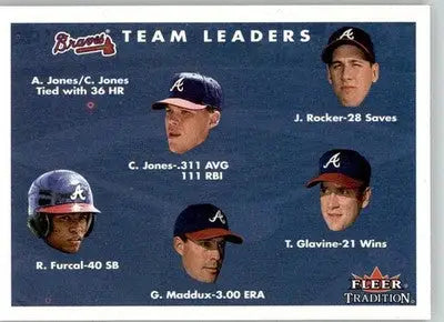 Furcal / Jones / Maddux / Rocker / Glavine - 2001 Fleer Tradition - #421 - Baseball Card Single