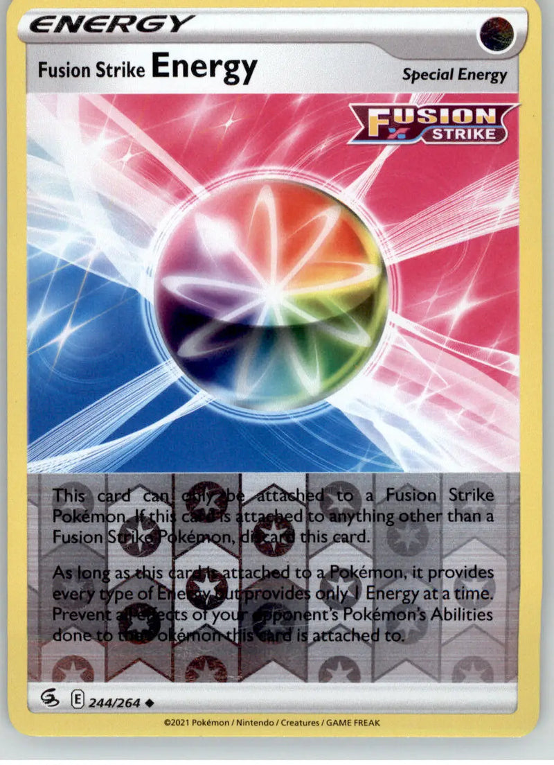 Fusion Strike Energy - Fusion Strike - 244/264 - Reverse Holo LP Pokemon - Pokémon Card Single
