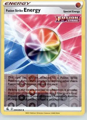 Fusion Strike Energy - SWSH08: Fusion Strike - 244/264 - Reverse Holo LP - Pokémon Card Single