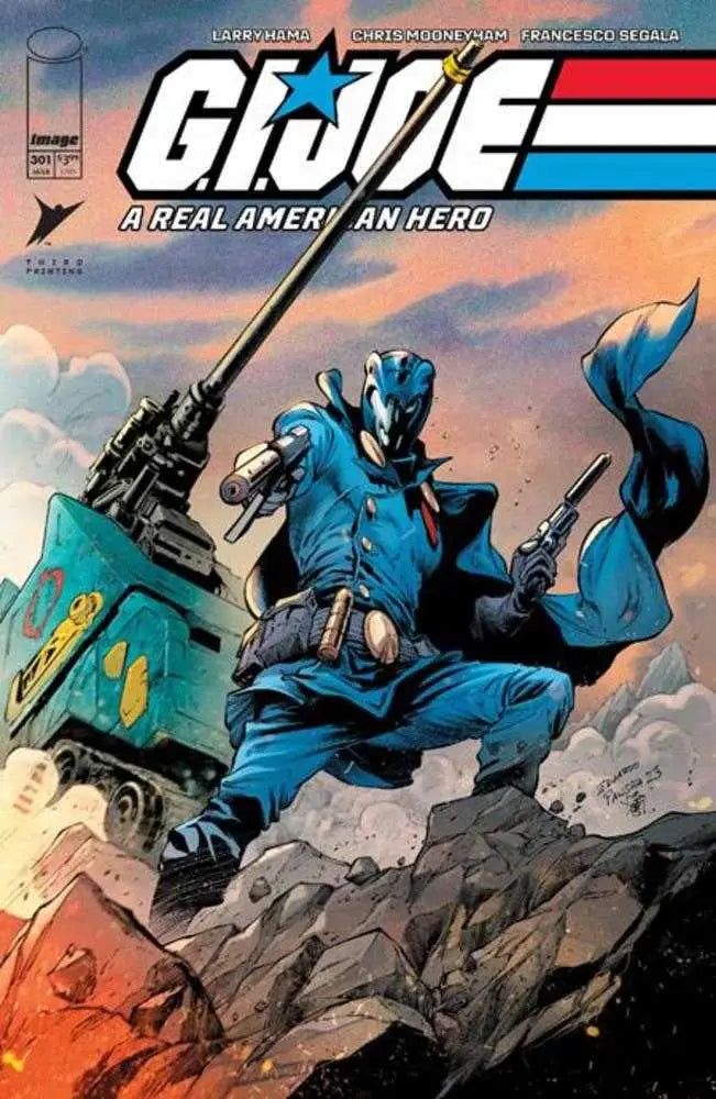 Comic book cover of G.I. Joe A Real American Hero #301 showcasing armored soldier action