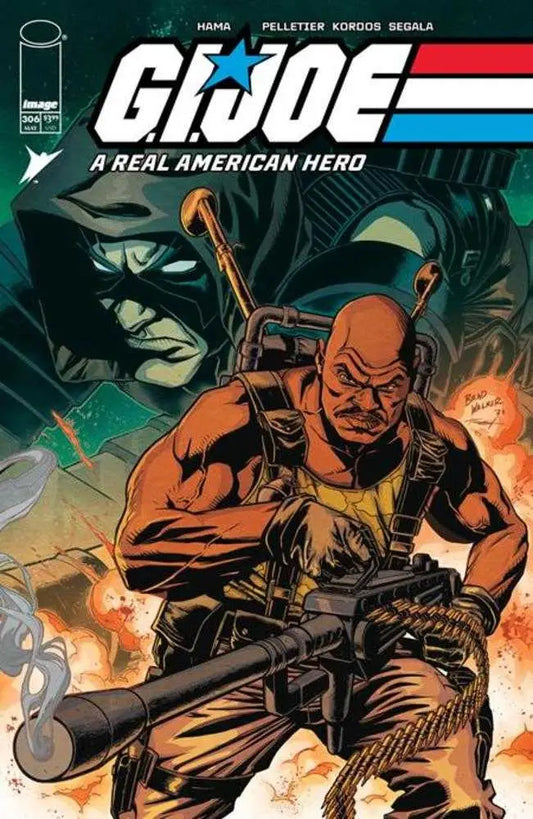 Comic book cover for G.I. Joe A Real American Hero featuring military character in combat gear