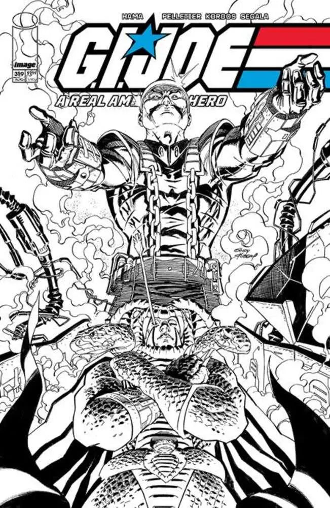 G.I. Joe A Real American Hero #319 Cover B Andy Kubert Black & White Variant - Comic Book