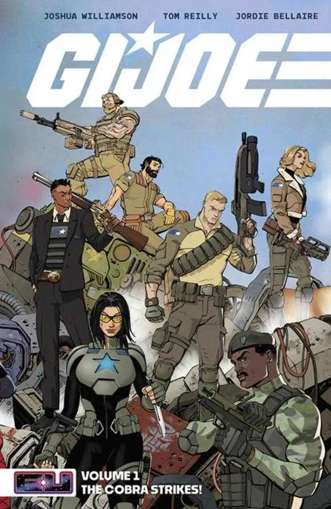 Comic book cover featuring G.I. Joe characters from Tom Reilly’s Joe TPB Volume 01 The Cobra Strikes