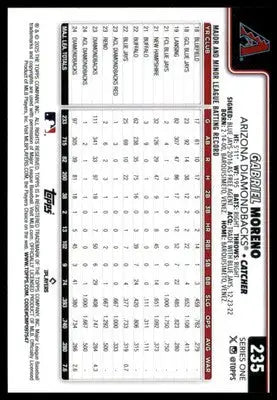 Gabriel Moreno 2025 Topps #235 Arizona Diamondbacks - Baseball Card Single