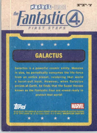 Galactus - 2025 Topps Chrome Marvel - #FF-7 - Fantastic Four: First Steps - Marvel Card Single