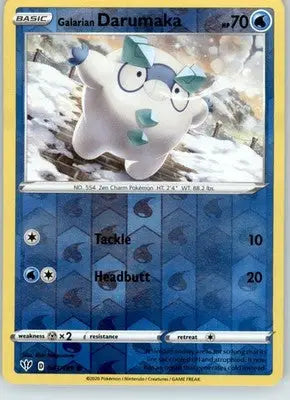 Galarian Darumaka - SWSH03: Darkness Ablaze - 043/189 - Reverse Holo LP - Pokémon Card Single