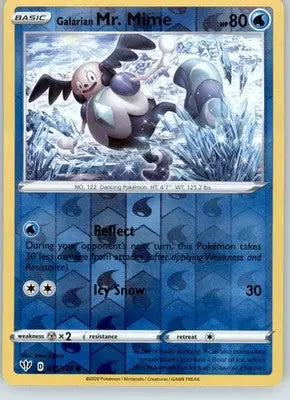 Galarian Mr. Mime - SWSH03: Darkness Ablaze - 035/189 - Reverse Holo LP - Pokémon Card Single