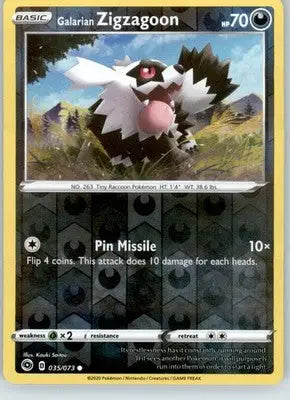 Galarian Zigzagoon - Champion’s Path - 35/73 - Reverse Holo LP - Pokémon Card Single