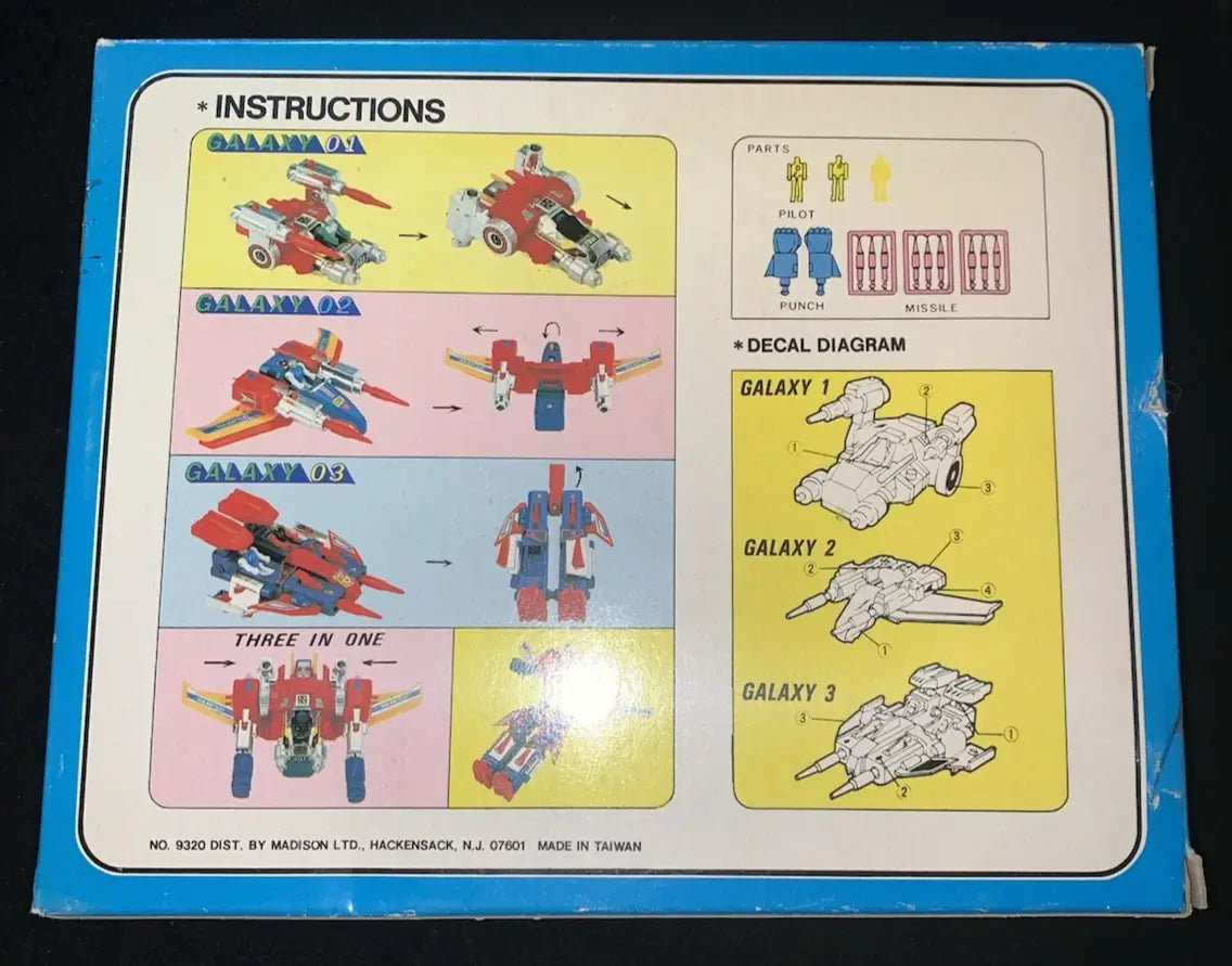 Galaxy Three in One Die-Cast Space Robot Diaclone Dia-Battles Action Figure MIB - Action Figure & Toy