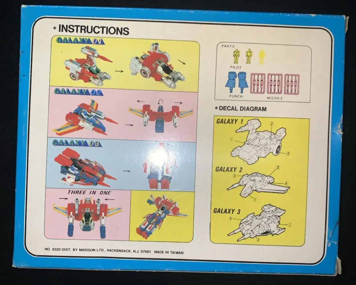 Galaxy Three in One Die-Cast Space Robot Diaclone Dia-Battles Action Figure MIB - Action Figure & Toy