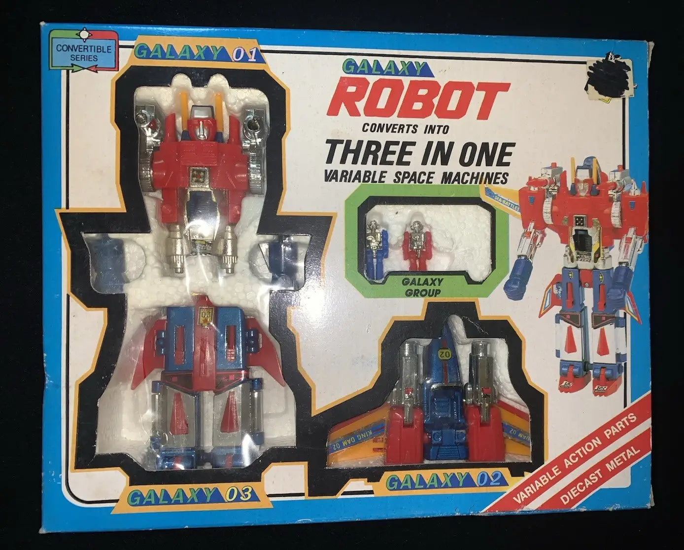 Galaxy Three in One Die-Cast Space Robot Diaclone Dia-Battles Action Figure MIB - Action Figure & Toy