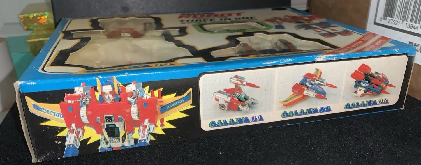 Galaxy Three in One Die-Cast Space Robot Diaclone Dia-Battles Action Figure MIB - Action Figure & Toy