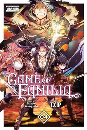 Manga cover art for Game of Familia Volume 4 showcasing dynamic action character illustrations