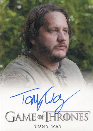 Autographed Game of Thrones trading card of Dontos Hollard featuring Tony Way