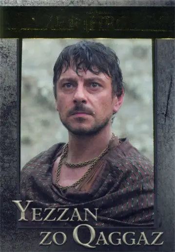 Portrait of a man in medieval costume for Game of Thrones Gold Parallel Trading Card