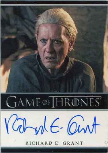 Autographed trading card of Richard E. Grant as Izembaro from Game of Thrones Season 6