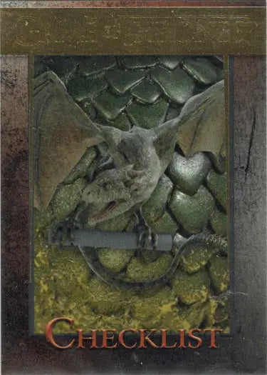 Dragon with spread wings on dark surface for Game of Thrones Gold Foil Parallel Card