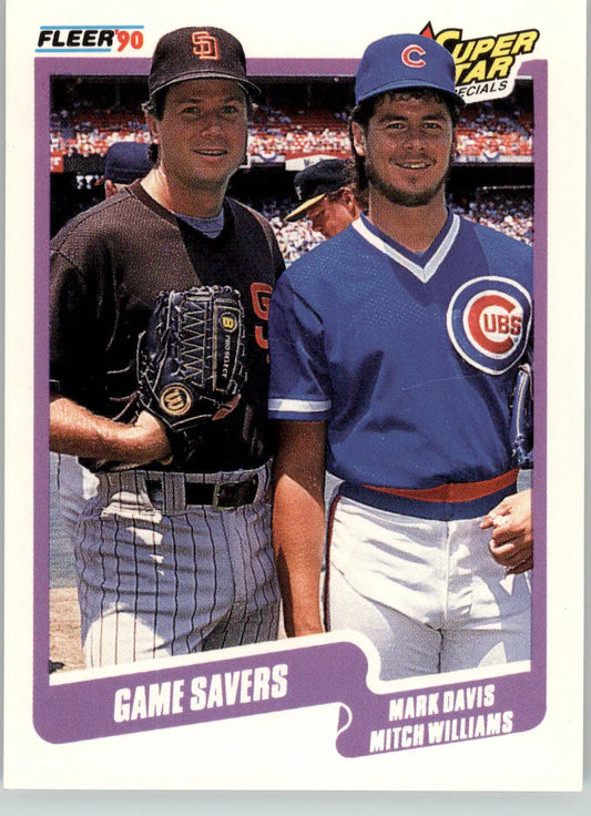 Game Savers (Mark Davis / Mitch Williams) - 1990 Fleer - #631 - Baseball - Baseball Card Single