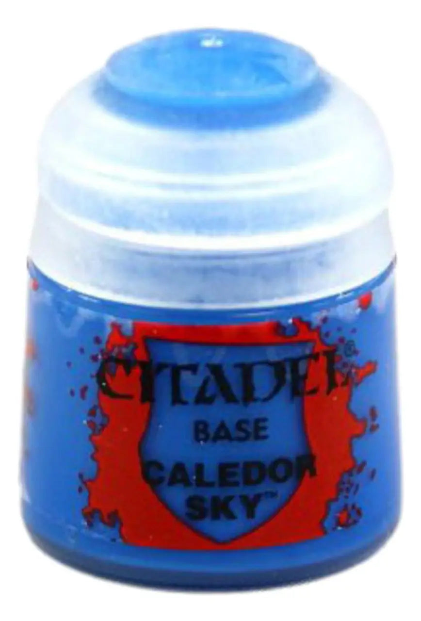 Blue Citadel paint pot from Games Workshop Citadel Paint Base Paint Caledor Sky