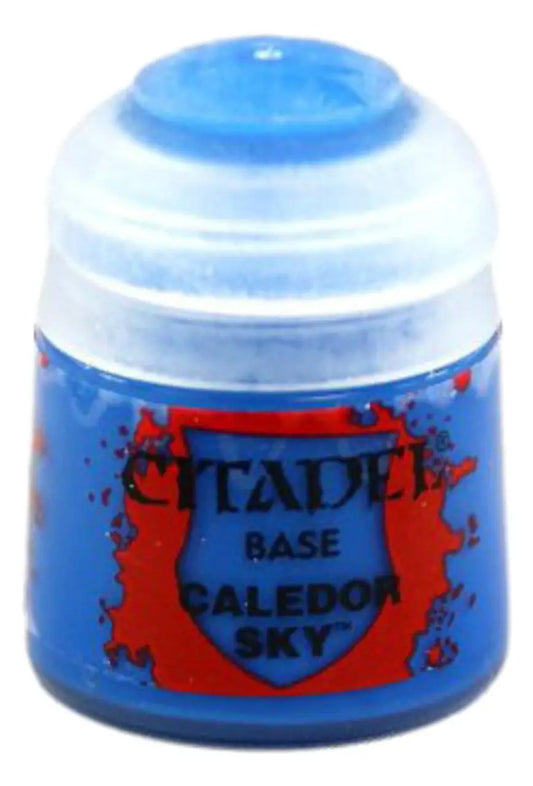 Blue Citadel paint pot from Games Workshop Citadel Paint Base Paint Caledor Sky