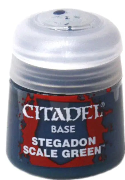 Citadel Stegadon Scale Green base paint pot for Warhammer models by Games Workshop