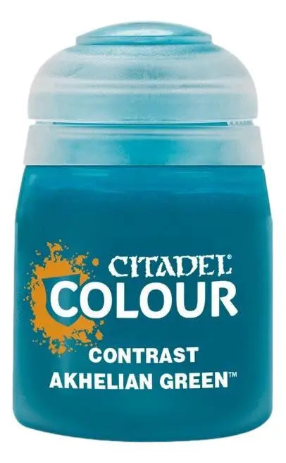 Citadel Contrast Akhelian Green paint pot for Warhammer miniatures display