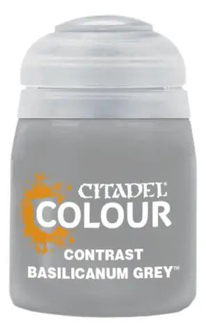 Grey Citadel Contrast Paint Pot for Games Workshop Citadel Paint Basilicanum Grey