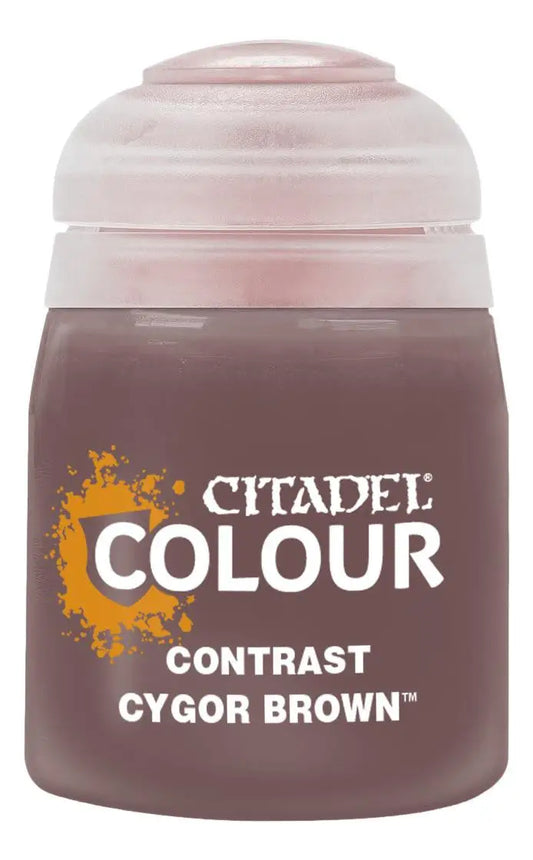 Citadel Contrast Cygor Brown paint pot for Warhammer and miniature painting