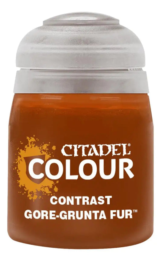 Citadel Contrast Gore-grunta Fur paint pot for Warhammer miniatures display
