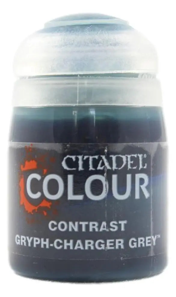 Games Workshop Citadel Paint Contrast Gryph-Charger Grey paint pot for miniature models