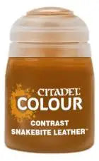 Citadel Contrast Snakebite Leather paint pot from Games Workshop in an 18ml container