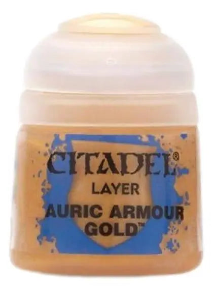 Citadel Auric Armour Gold paint pot from Games Workshop Citadel Paint Layer collection