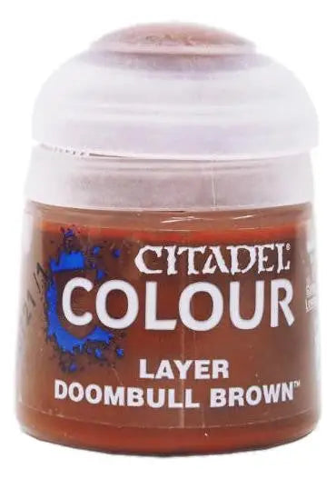 Citadel Colour Doombull Brown paint pot from Games Workshop Citadel Paint Layer collection