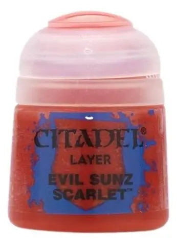Citadel Evil Sunz Scarlet 12ML paint pot for Warhammer models and miniature painting